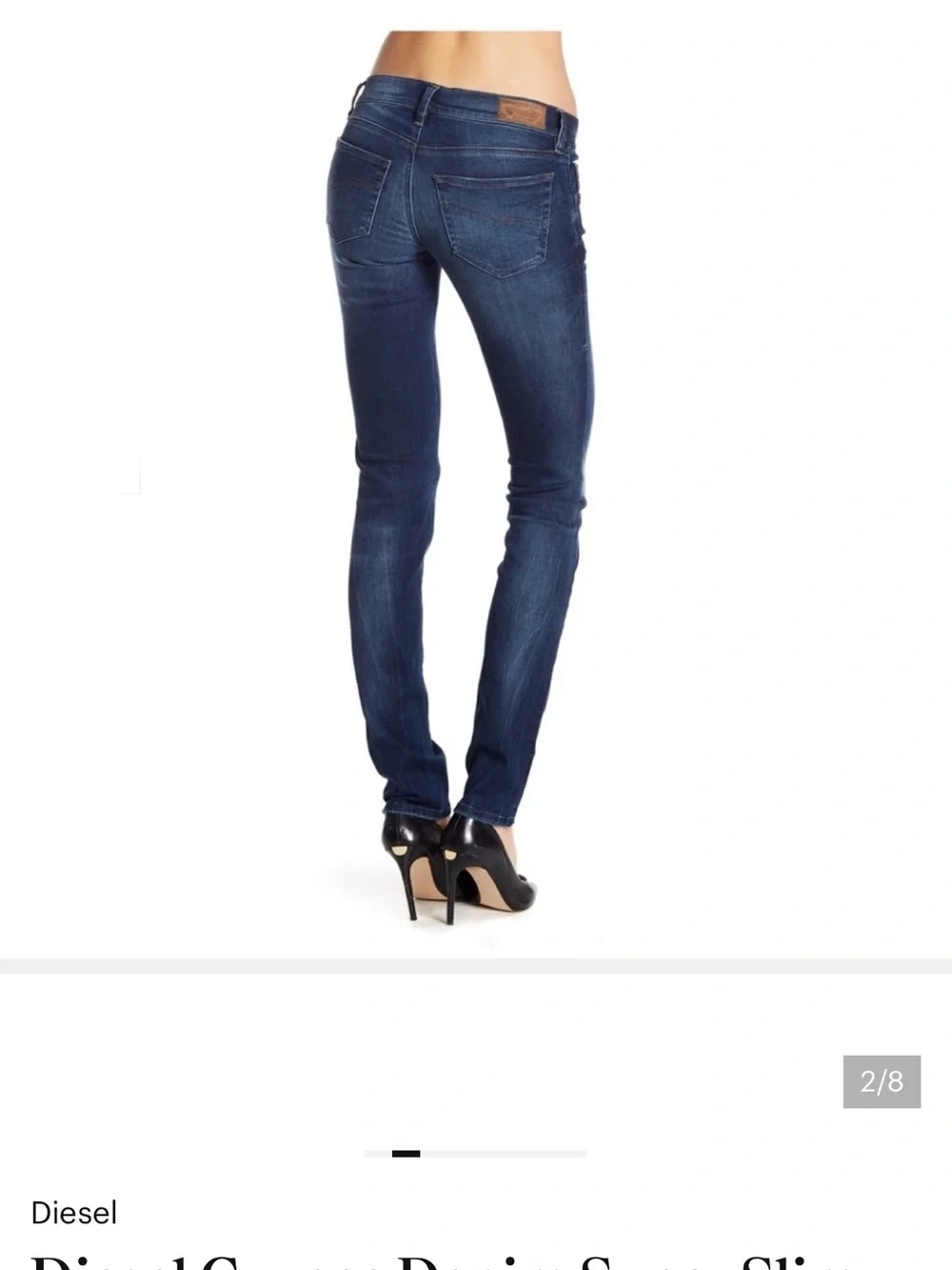 Diesel Skinny Jeans in Dark Blue Wash